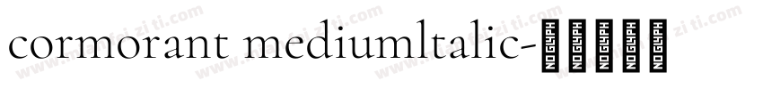 cormorant mediumltalic字体转换